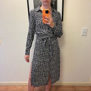 ASOS Miss Selfridge midi shirt dress in mixed floral